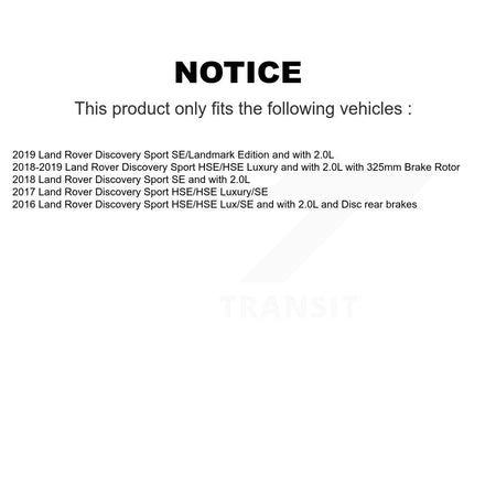 Front Rear Brake Pads Wear Sensor (4 Pack) For Land Rover Discovery Sport KSE-100215