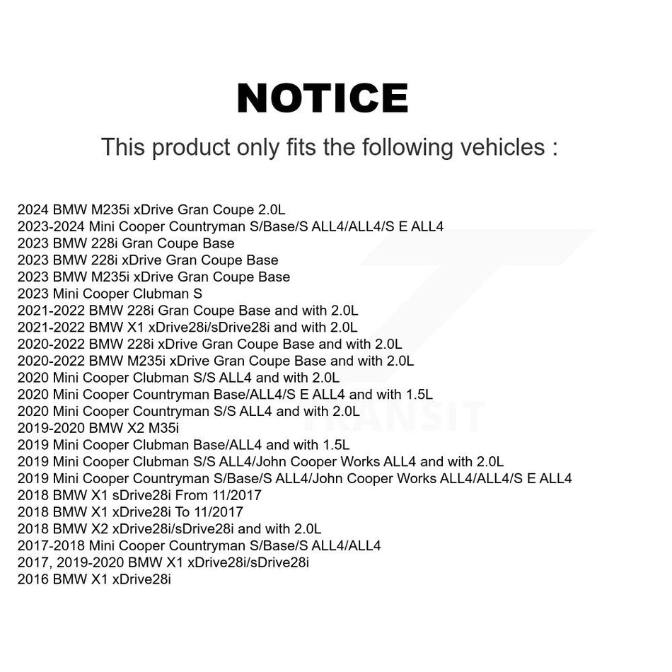 Front Rear Brake Pads Wear Sensor (4 Pack) For BMW X1 Mini Cooper Countryman X2 228i Gran KSE-100216