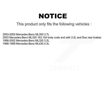 Front Rear Brake Pads Wear Sensor (4 Pack) For Mercedes-Benz ML320 ML350 ML430 KSE-100233