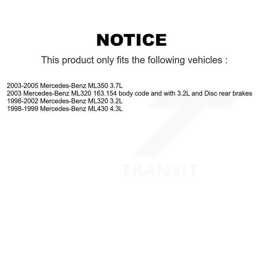 Front Rear Brake Pads Wear Sensor (4 Pack) For Mercedes-Benz ML320 ML350 ML430 KSE-100233