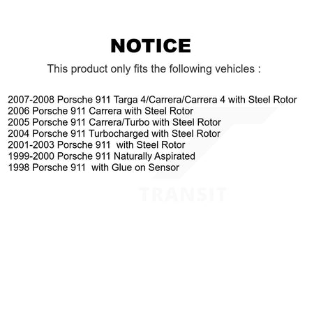 Rear Brake Pads Wear Sensor (2 Pack) For Porsche 911 KSE-100248