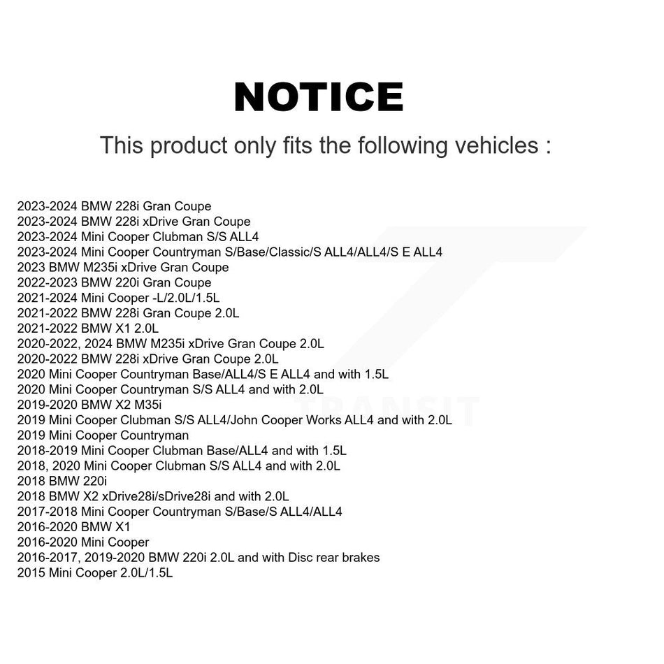 Rear Brake Pads Wear Sensor (2 Pack) For Mini Cooper BMW X1 Countryman X2 228i xDrive KSE-100266