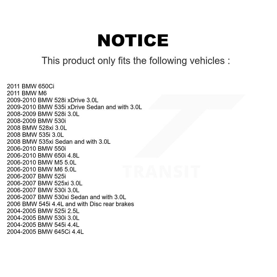 Rear Brake Pads Wear Sensor (2 Pack) For BMW 530i 530xi 650i 528i xDrive 525i 535i 645Ci KSE-100273