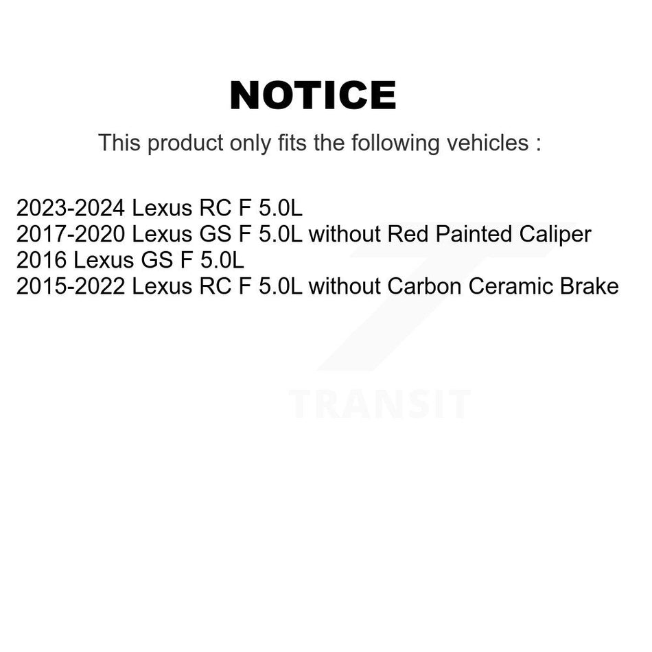 Rear Brake Pads Wear Sensor (2 Pack) For Lexus RC F GS 5.0L KSE-100285