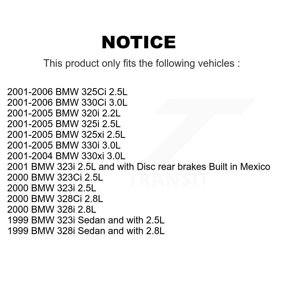 Rear Brake Pads Wear Sensor (2 Pack) For BMW 330Ci 325i 325Ci 320i 325xi 330i 323i 328i KSE-100286