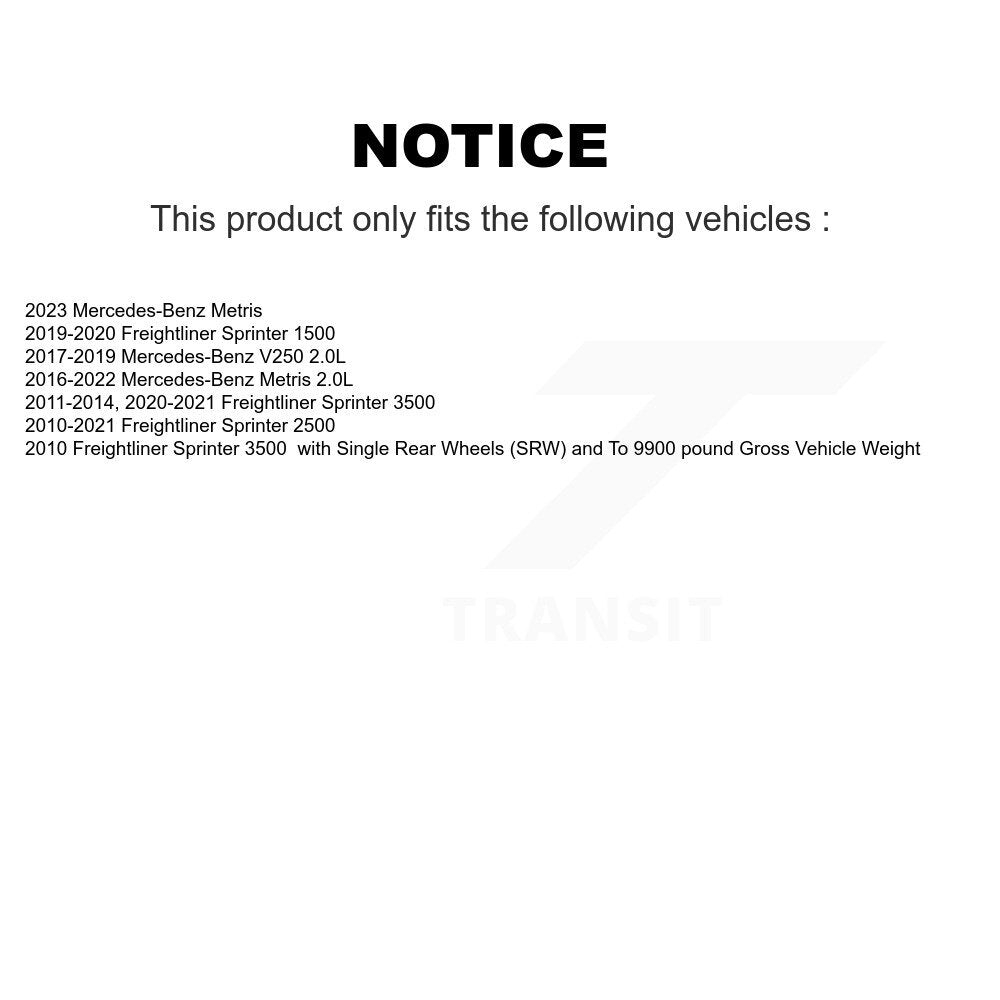 Rear Brake Pads Wear Sensor (2 Pack) For Mercedes-Benz Metris Freightliner Sprinter 3500 KSE-100291