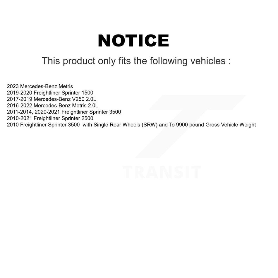 Rear Brake Pads Wear Sensor (2 Pack) For Mercedes-Benz Metris Freightliner Sprinter 3500 KSE-100291