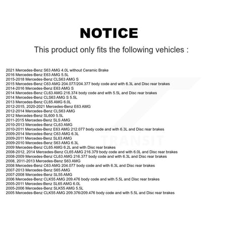 Rear Brake Pads Wear Sensor (2 Pack) For Mercedes-Benz C63 AMG E63 S CLS63 SLK55 SL63 SLS KSE-100295