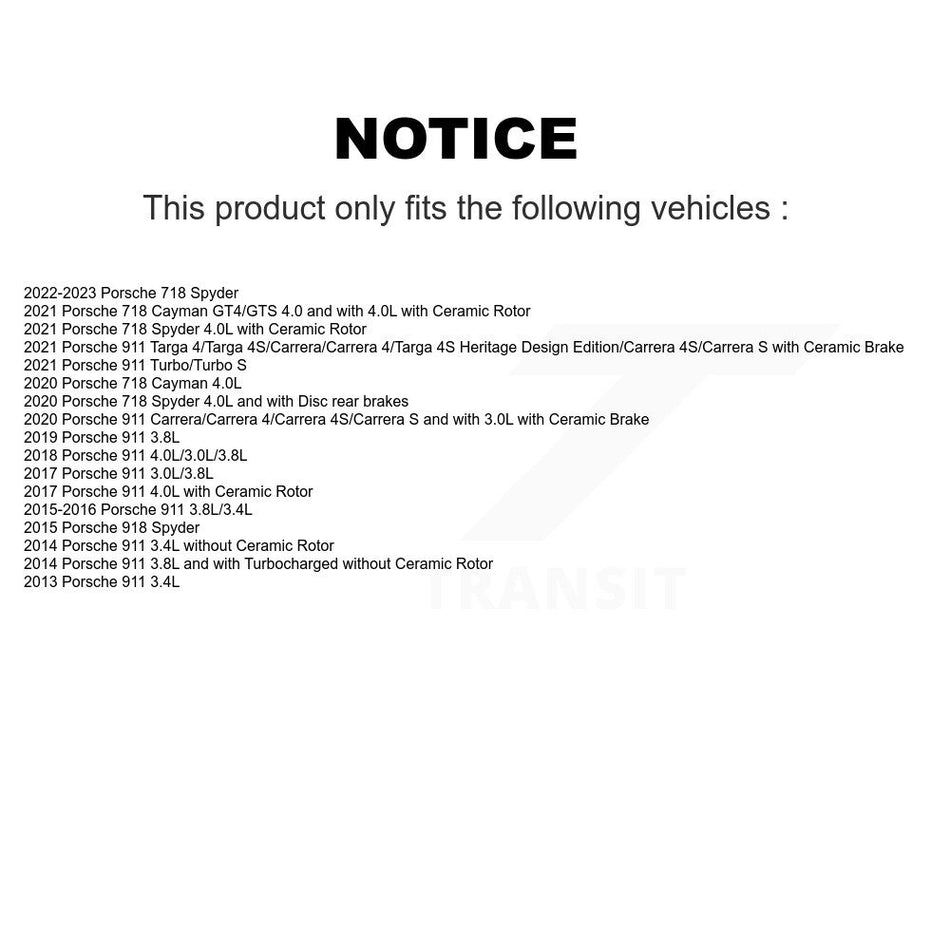 Rear Brake Pads Wear Sensor (2 Pack) For Porsche 911 718 Cayman Spyder 918 KSE-100303