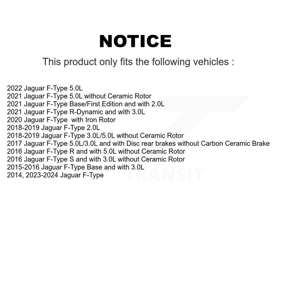 Rear Brake Pads Wear Sensor (2 Pack) For Jaguar F-Type KSE-100306