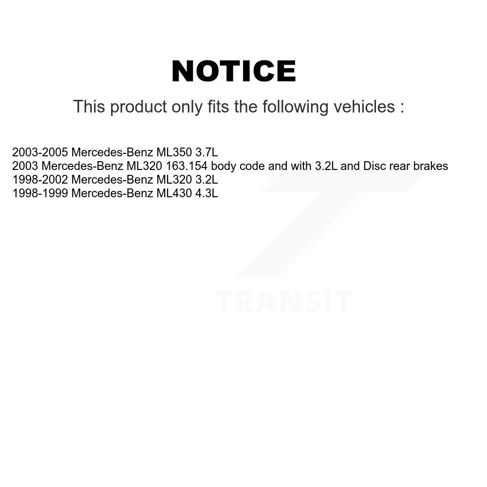 Rear Brake Pads Wear Sensor (2 Pack) For Mercedes-Benz ML320 ML350 ML430 KSE-100327