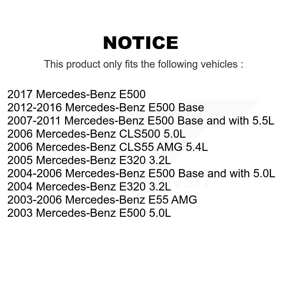 Front Brake Pads Wear Sensor (2 Pack) For Mercedes-Benz E320 E500 CLS500 E55 AMG CLS55 KSE-100348