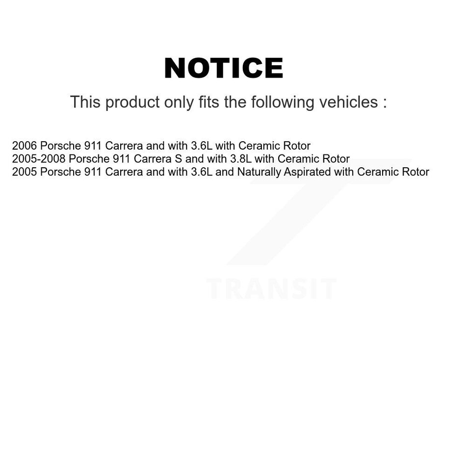 Front Rear Brake Pads Wear Sensor (2 Pack) For Porsche 911 with Ceramic Rotor KSE-100367