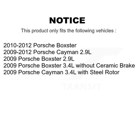 Front Rear Brake Pads Wear Sensor (2 Pack) For Porsche Boxster Cayman KSE-100372