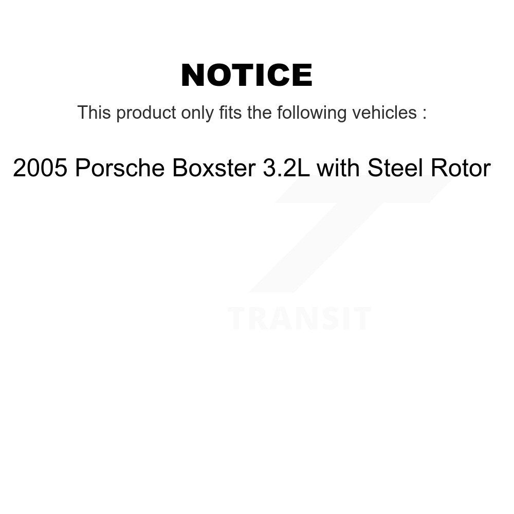 Front Brake Pads Wear Sensor (2 Pack) For 2005 Porsche Boxster 3.2L with Steel Rotor KSE-100390