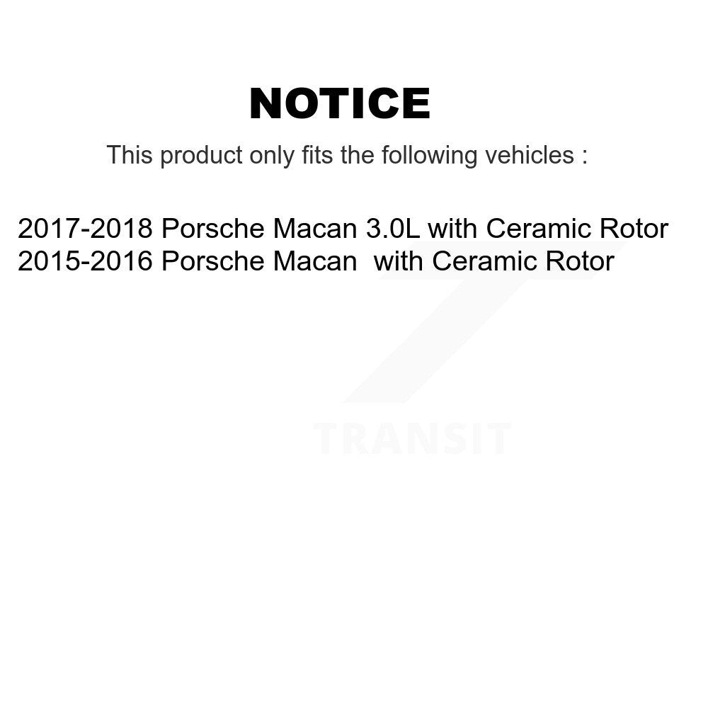 Front Rear Brake Pads Wear Sensor (4 Pack) For Porsche Macan with Ceramic Rotor KSE-100400