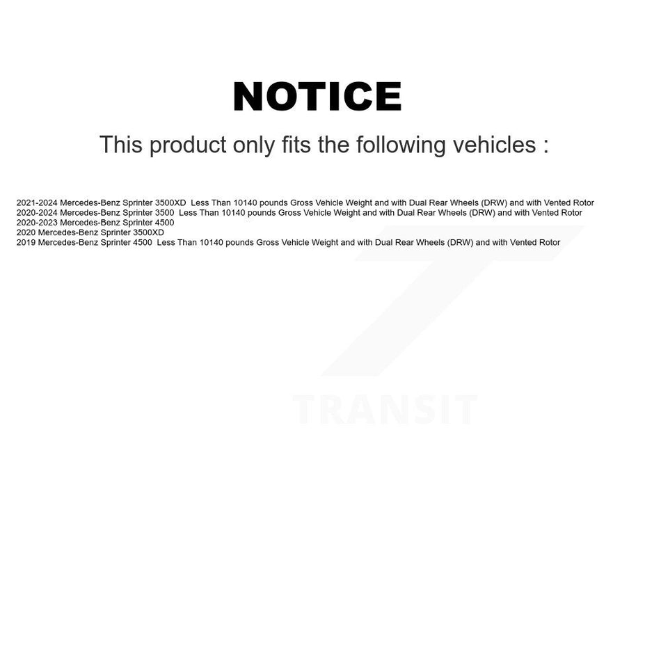 Front Rear Brake Pads Wear Sensor (4 Pack) For Mercedes-Benz Sprinter 3500 4500 3500XD KSE-100417