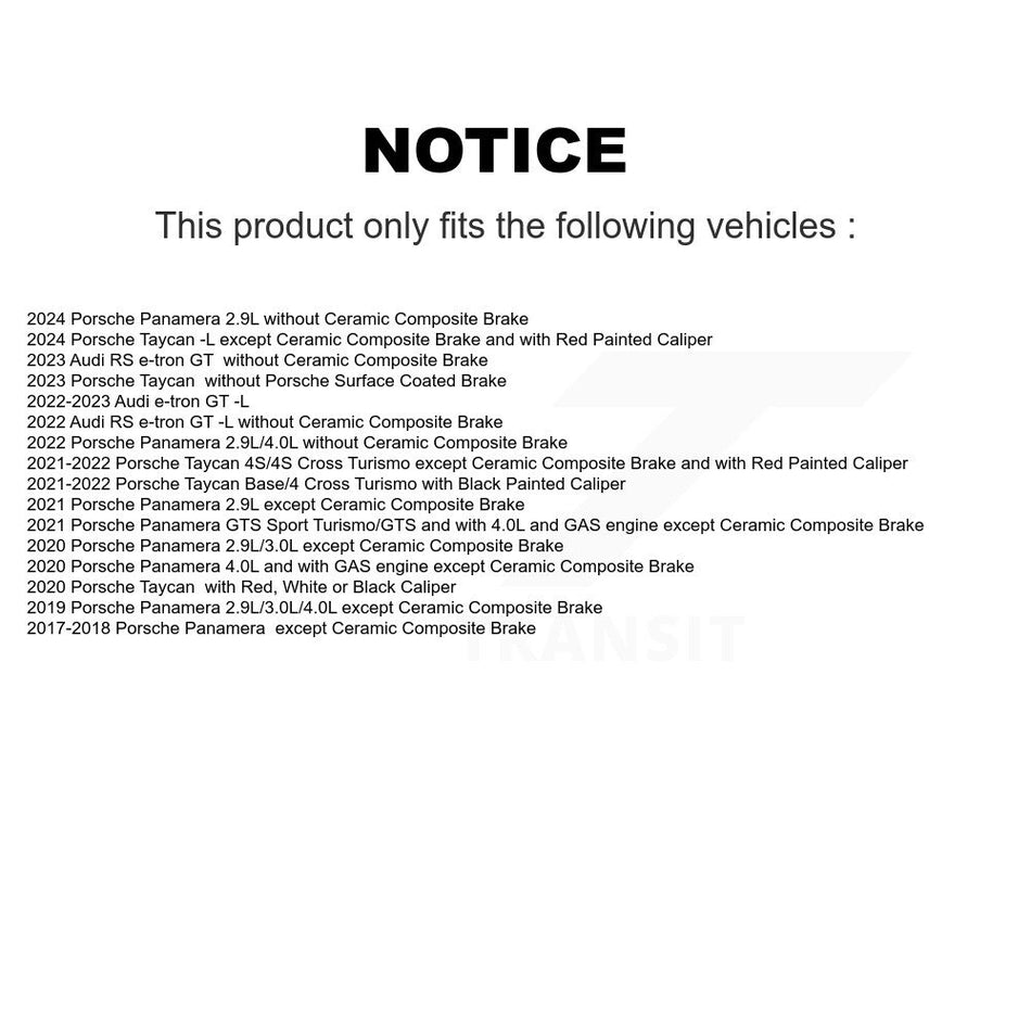 Front Rear Brake Pads Wear Sensor (4 Pack) For Porsche Taycan Panamera Audi e-tron GT RS KSE-100424