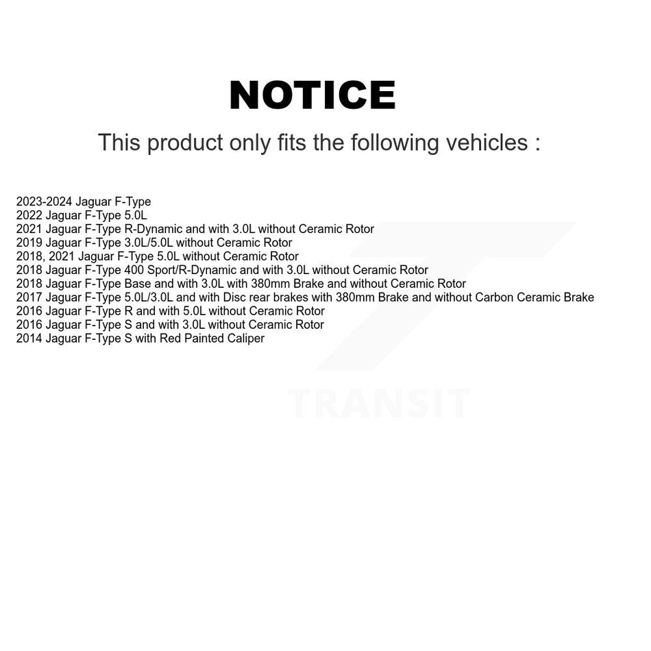 Front Rear Brake Pads Wear Sensor (4 Pack) For Jaguar F-Type KSE-100428