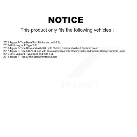 Front Rear Brake Pads Wear Sensor (4 Pack) For Jaguar F-Type KSE-100429
