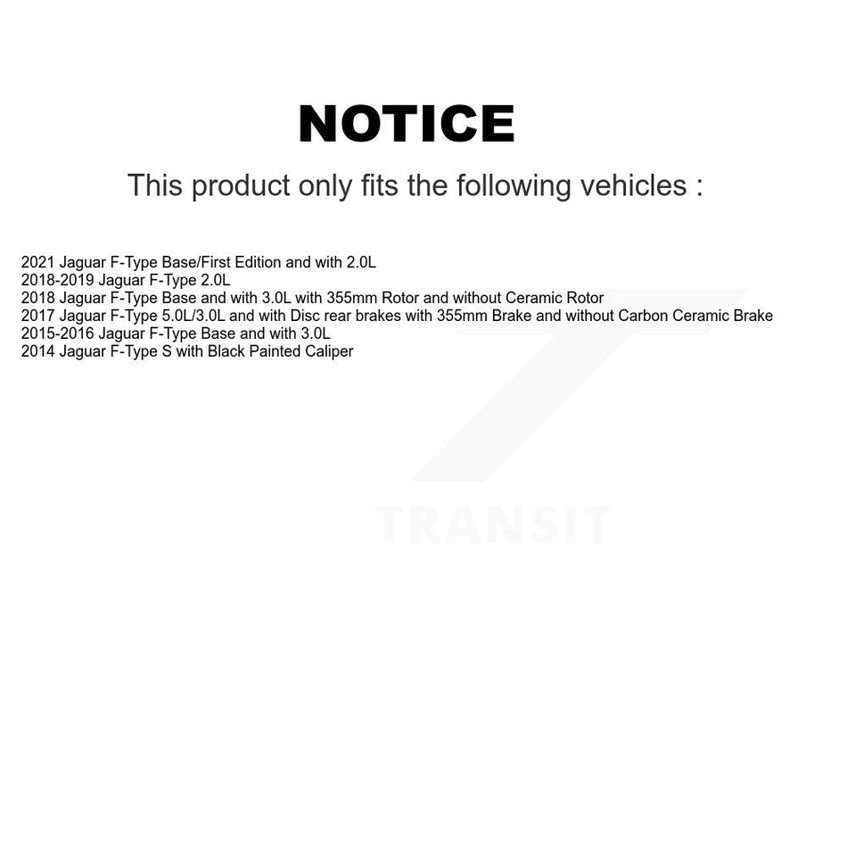 Front Rear Brake Pads Wear Sensor (4 Pack) For Jaguar F-Type KSE-100429