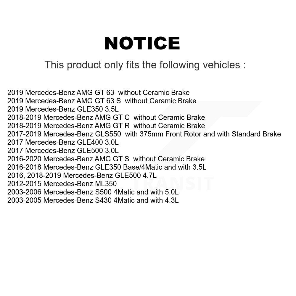 Front Rear Brake Pads Wear Sensor (4 Pack) For Mercedes-Benz ML350 GLE350 GLE400 GLS550 S KSE-100439