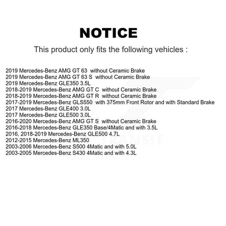 Front Rear Brake Pads Wear Sensor (4 Pack) For Mercedes-Benz ML350 GLE350 GLE400 GLS550 S KSE-100439