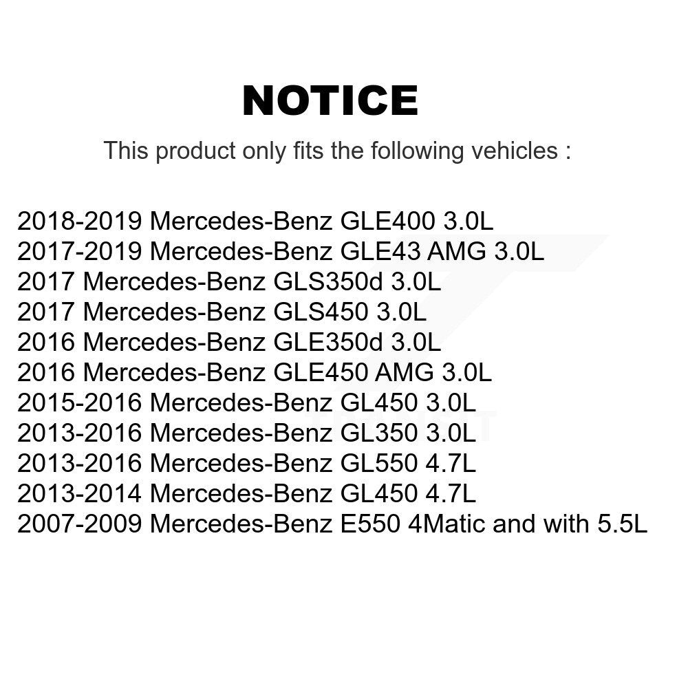 Front Rear Brake Pads Wear Sensor (4 Pack) For Mercedes-Benz GLE400 GL350 GLE43 AMG GL550 KSE-100440