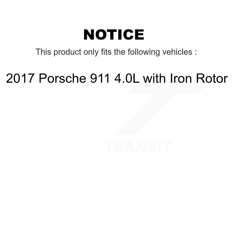 Rear Brake Pads Wear Sensor (2 Pack) For 2017 Porsche 911 4.0L with Iron Rotor KSE-100465