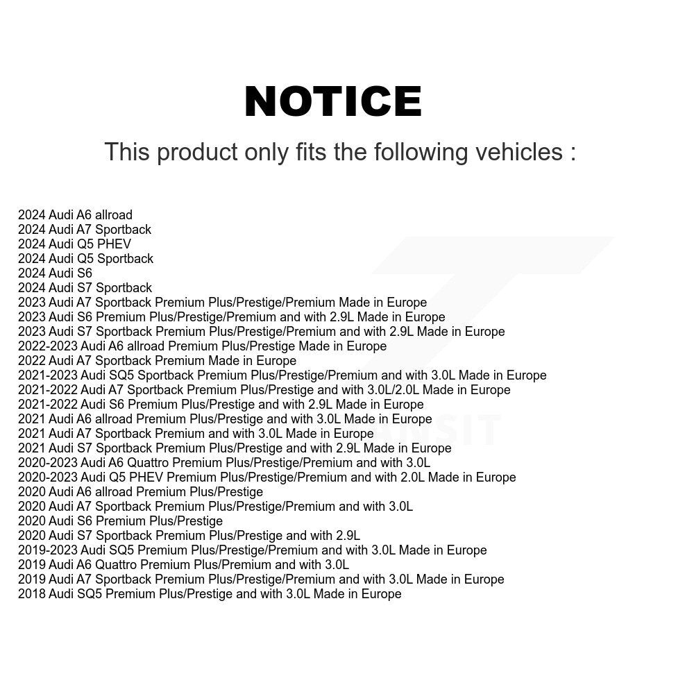 Front Rear Brake Pads Wear Sensor (4 Pack) For Audi SQ5 Sportback A6 Quattro Q5 PHEV A7 KSE-100483