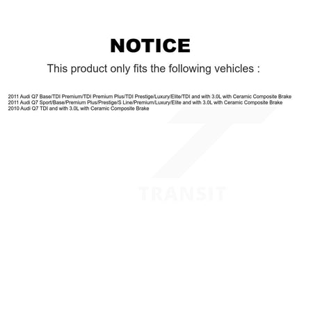 Front Rear Brake Pads Wear Sensor (4 Pack) For Audi Q7 with Ceramic Composite KSE-100501
