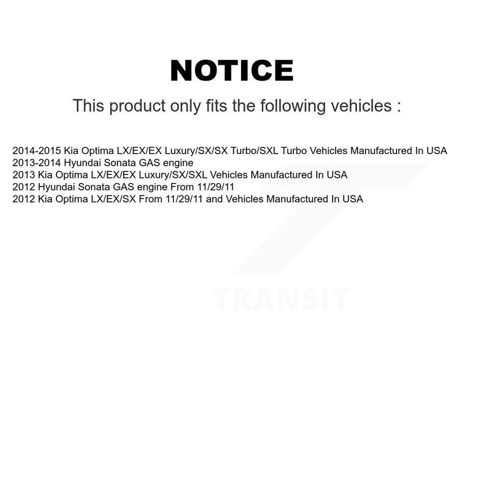 Front Left Suspension Strut And Mount Kit For Hyundai Sonata Kia Optima KSH-100309