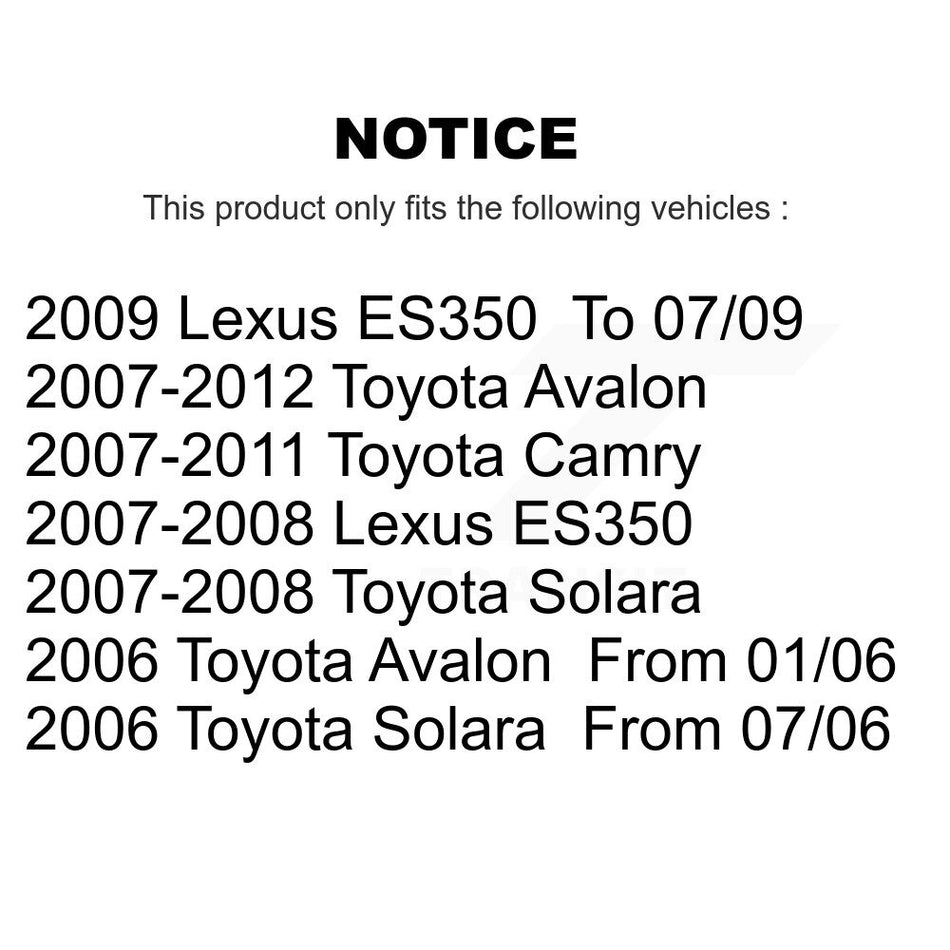 Front Right Suspension Strut & Mount Kit For Toyota Camry Lexus ES350 Avalon Solara KSH-100354