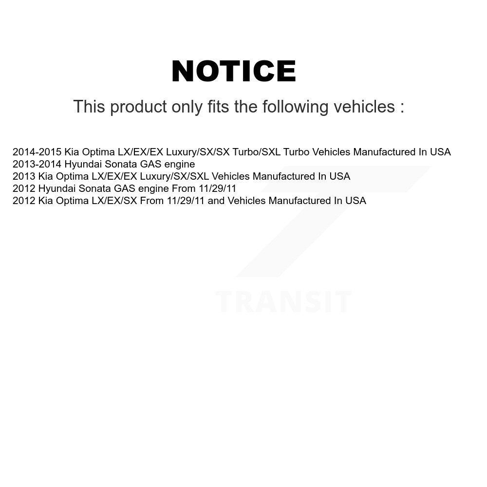 Front Suspension Strut And Mount Kit For Hyundai Sonata Kia Optima KSH-100420