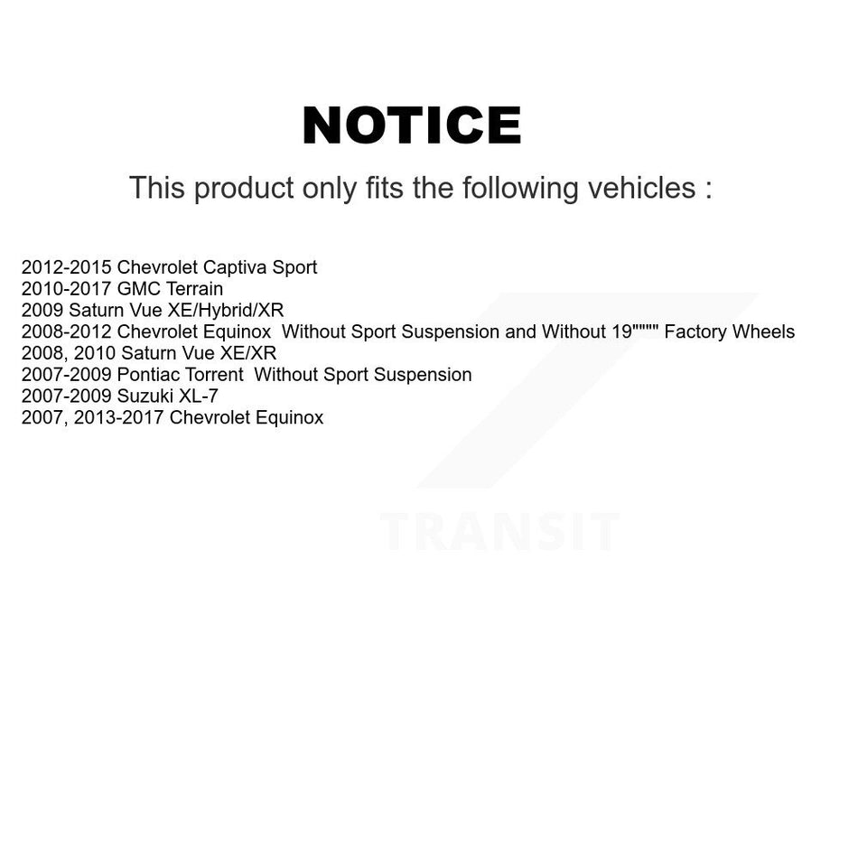 Front Suspension Strut Mount Kit For Chevrolet Equinox GMC Terrain Pontiac Torrent KSH-100455