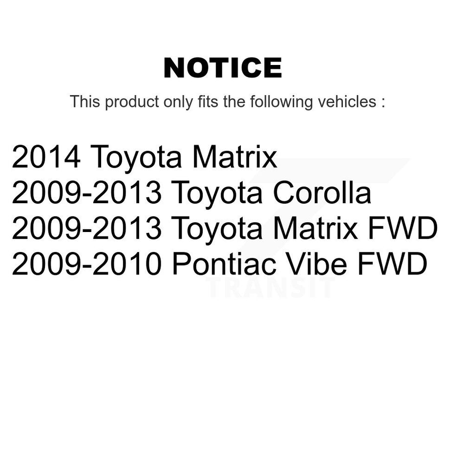 Rear Suspension Strut And Mount Kit For Toyota Corolla Matrix Pontiac Vibe KSH-100487