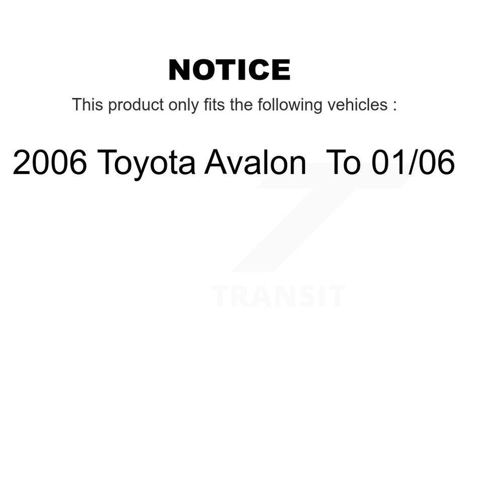 Rear Suspension Strut And Mount Kit For 2006 Toyota Avalon To 01 06 KSH-100516