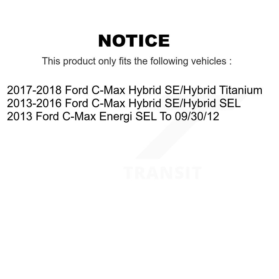 Front suspension Strut Rear Shock absorber & Hardware Kit (8Pc) For Ford C-Max KSH-100539