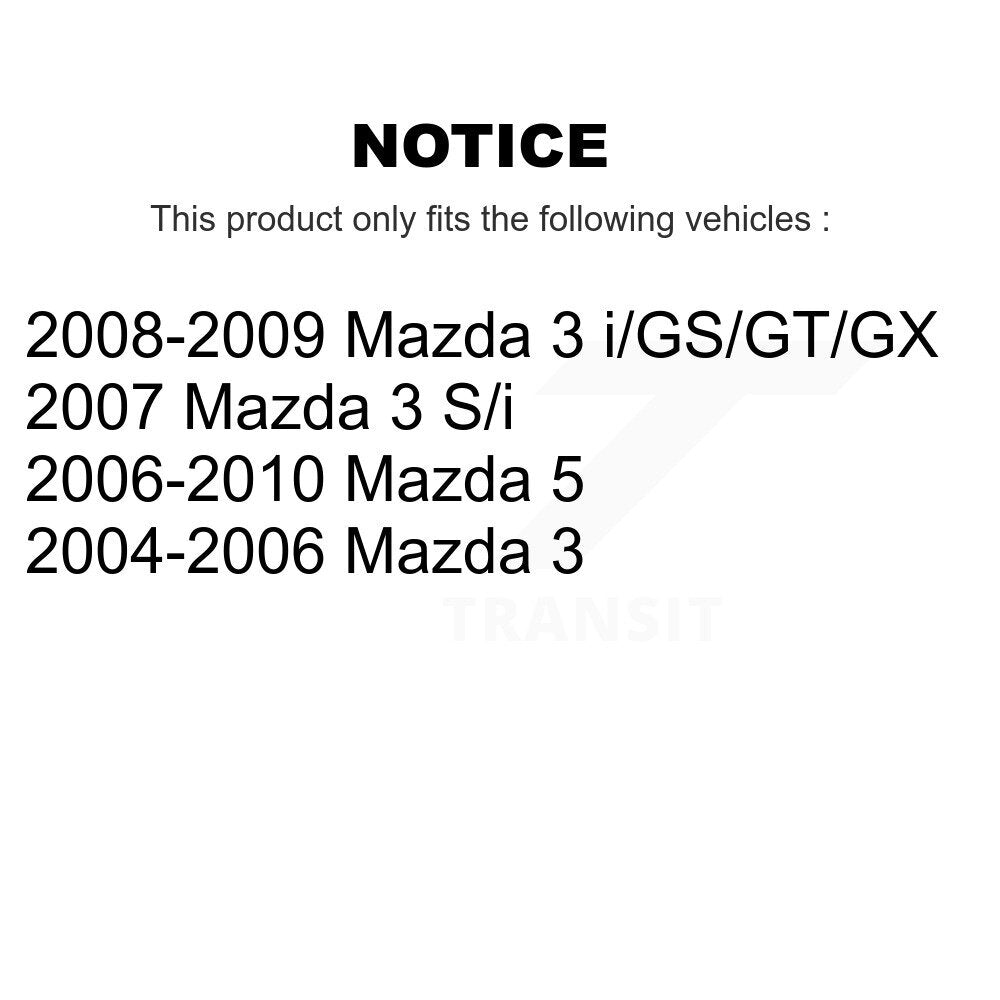 Front suspension Strut Rear Shock absorber & Hardware Kit (8Pc) For Mazda 3 5 KSH-100544