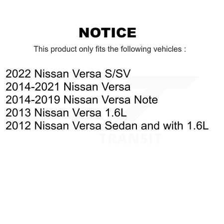 Front Left Suspension Strut And Mount Kit For Nissan Versa Note KSH-100565