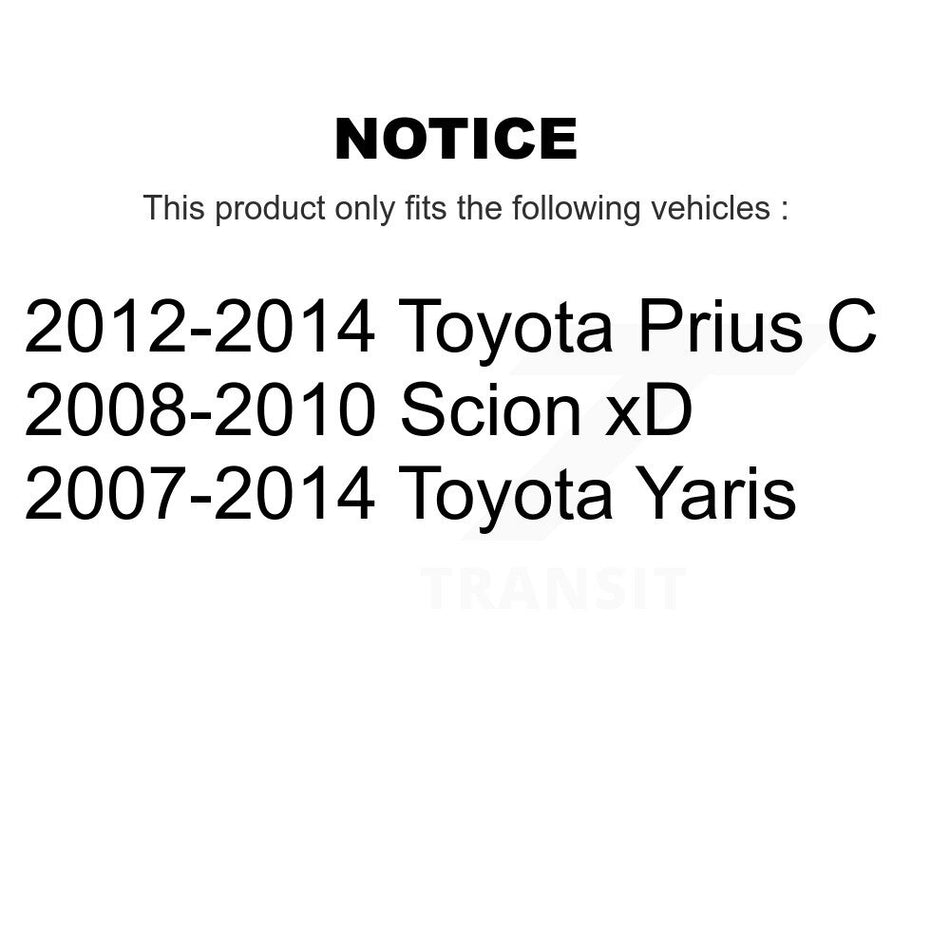 Rear Suspension Shock Absorber And Strut Mount Kit For Toyota Yaris Prius C Scion xD KSH-100571