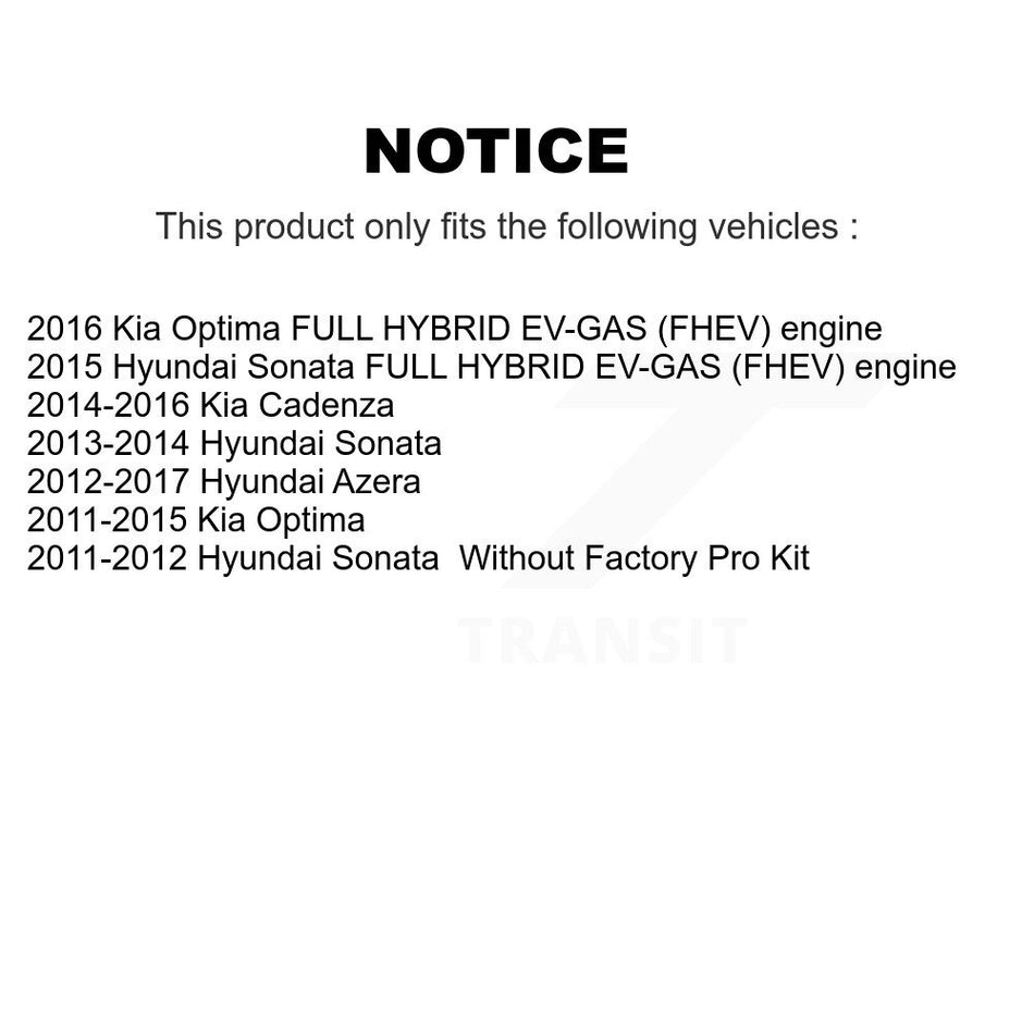 Rear Shock Absorber And Strut Mount Kit For Hyundai Sonata Kia Optima Cadenza Azera KSH-100582