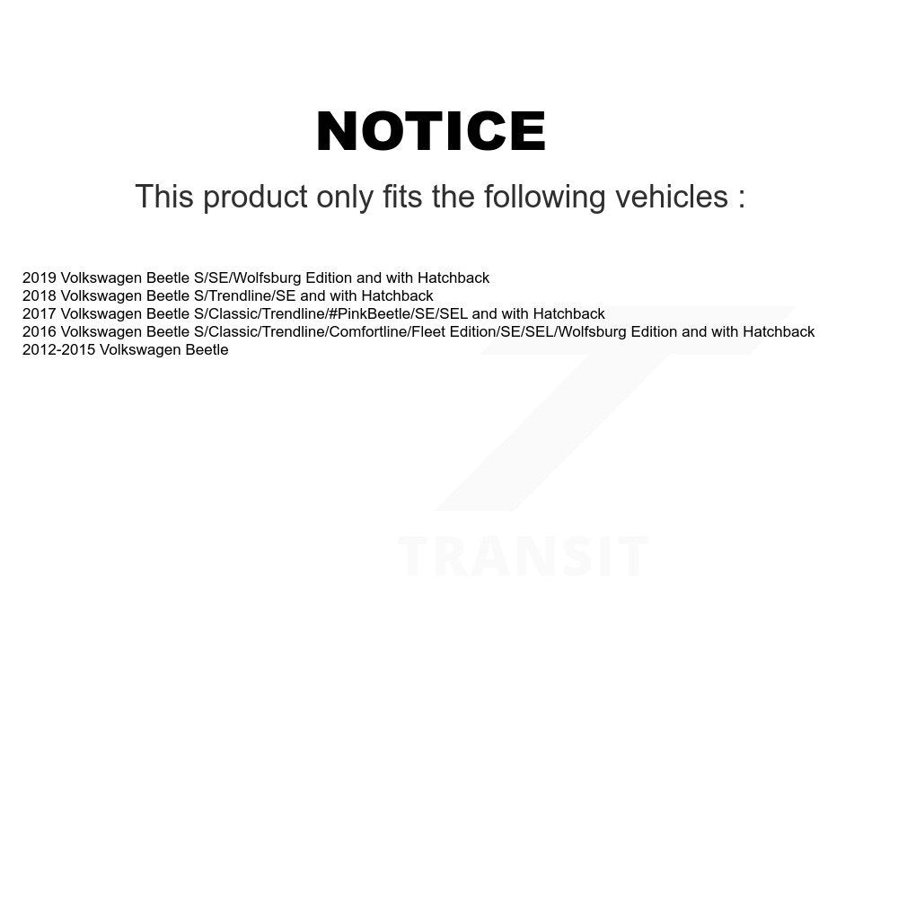 Rear Suspension Shock Absorber And Strut Mount Kit For Volkswagen Beetle KSH-100600