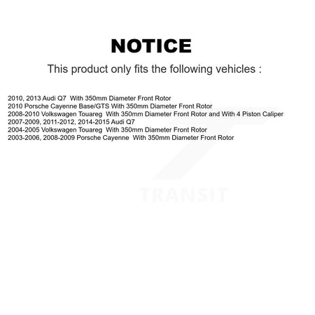 Front Rear Semi-Metallic Brake Pads Kit For Audi Q7 Porsche Cayenne Volkswagen Touareg KSM-100013