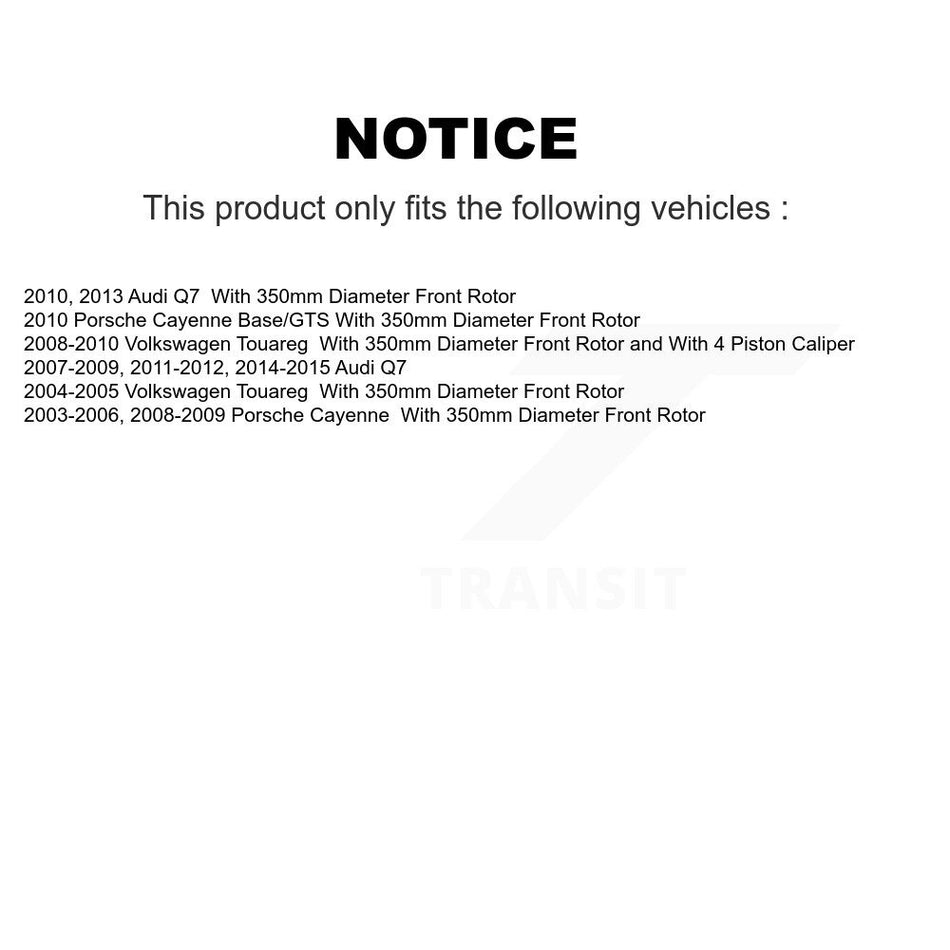 Front Rear Semi-Metallic Brake Pads Kit For Audi Q7 Porsche Cayenne Volkswagen Touareg KSM-100013