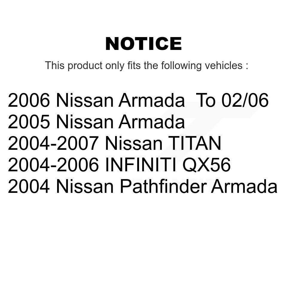 Front Rear Semi-Metallic Brake Pads Kit For Nissan TITAN INFINITI QX56 Armada Pathfinder KSM-100014