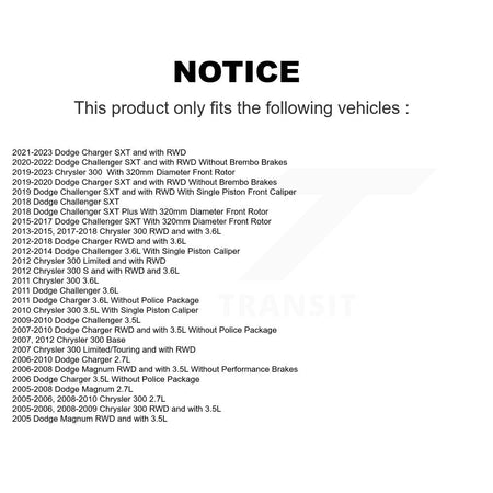 Front Rear Semi-Metallic Brake Pads Kit For Dodge Charger Chrysler 300 Challenger Magnum KSM-100028