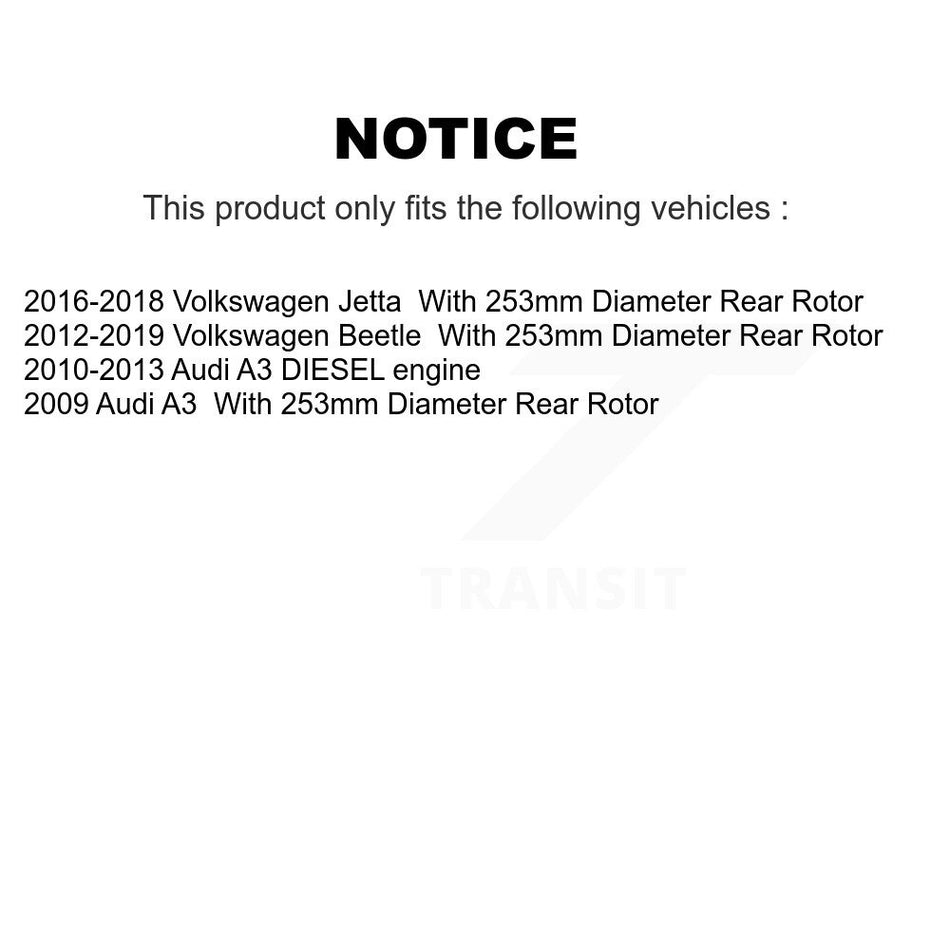Front Rear Semi-Metallic Brake Pads Kit For Volkswagen Jetta Beetle Audi A3 KSM-100058