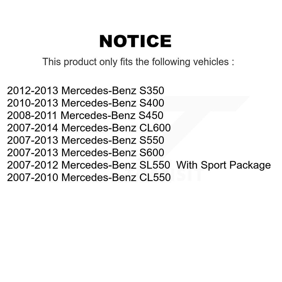 Front Rear Semi-Metallic Brake Pads Kit For Mercedes-Benz S550 SL550 S450 S350 CL550 S400 KSM-100093