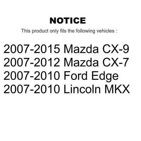 Front Rear Semi-Metallic Brake Pads Kit For Mazda Ford Edge CX-7 CX-9 Lincoln MKX KSM-100095